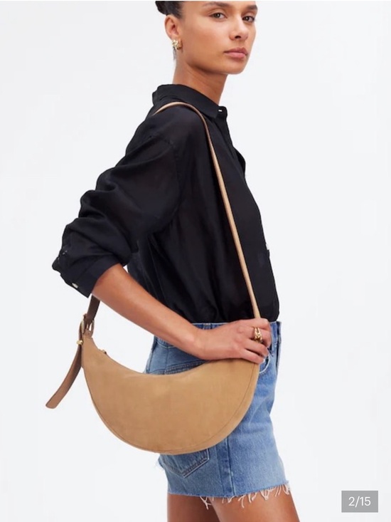 Handbags - NWT Madewell The Essential Sling Bag Suede Tan